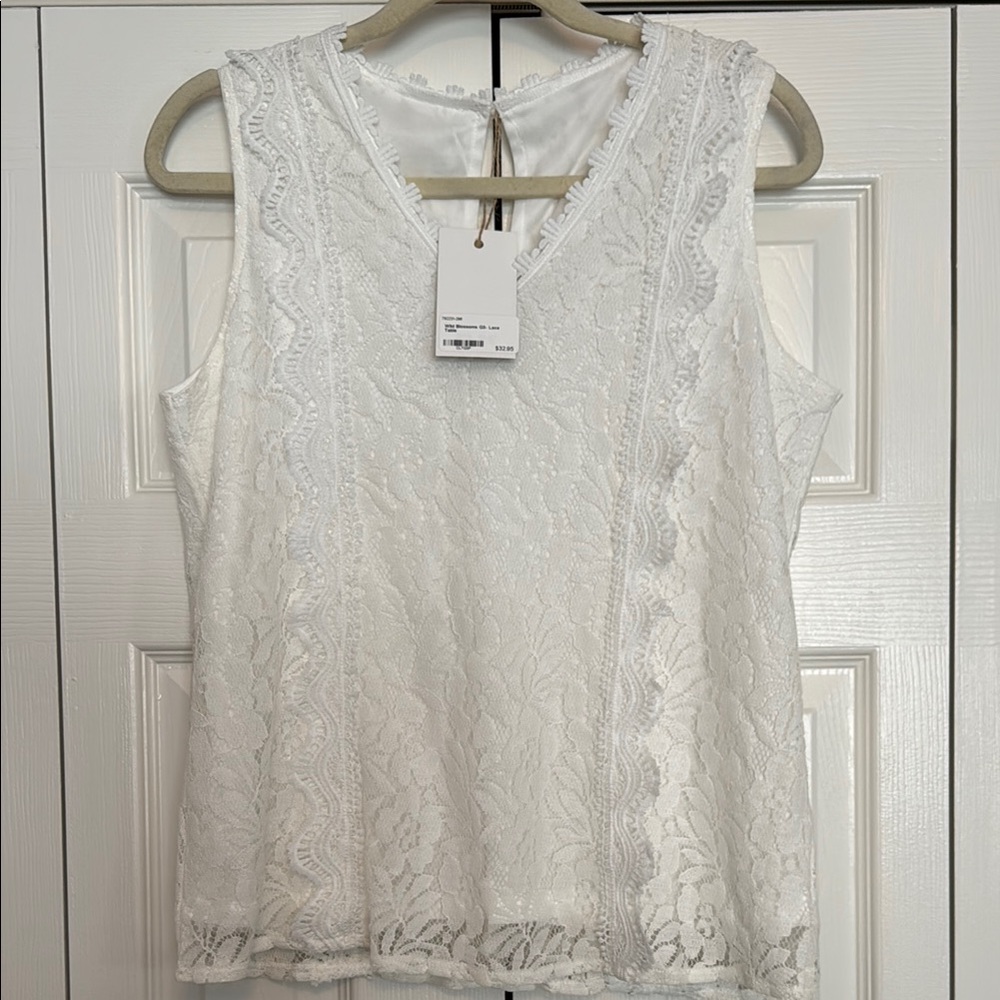 White Lace Top NWT